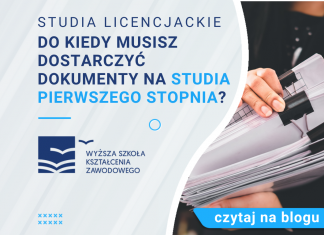 okładka: dukumanty na studia pierwszego stopnia