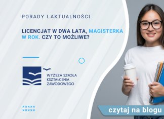 magisterka w rok i licencjat w dwa lata