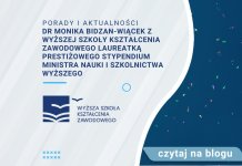 dr monika bidzan-wiącek z wyższej szkoły kształcenia zawodowego laureatką prestiżowego stypendium ministra nauki i szkolnictwa wyższego