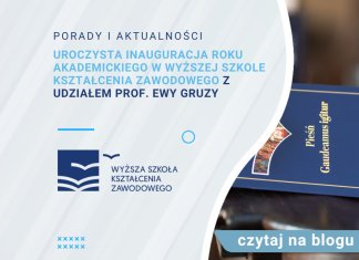 uroczysta inauguracja roku akademickiego wyższej szkoły kształcenia zawodowego z udziałem prof ewy gruzy