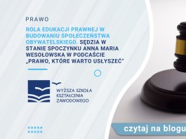 Rola edukacji prawnej w budowaniu społeczeństwa obywatelskiego. Sędzia w stanie spoczynku Anna Maria Wesołowska w podcaście „Prawo, które warto usłyszeć”