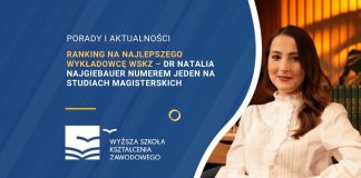dr Natalia Najgiebauer numerem jeden na studiach magisterskich