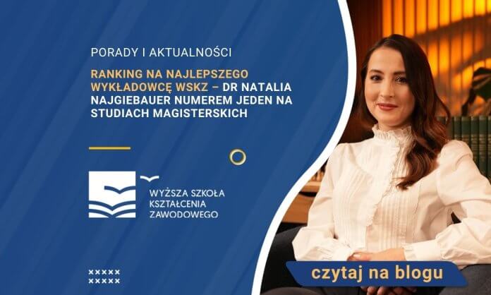 dr Natalia Najgiebauer numerem jeden na studiach magisterskich