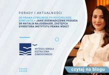 Od prawa cywilnego po psychologię konfliktu – jakie doświadczenie posiada Natalia Najgiebauer, zastępca dyrektora Instytutu Prawa WSKZ? dr natalia najgiebauer wskz
