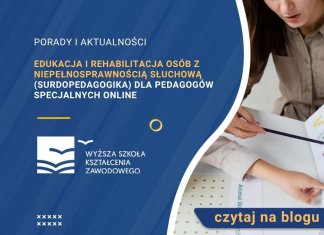 Edukacja i rehabilitacja osób z niepełnosprawnością słuchową (Surdopedagogika) dla pedagogów specjalnych online Edukacja i rehabilitacja osób z niepełnosprawnością słuchową (Surdopedagogika) dla pedagogów specjalnych online