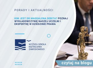 Kim jest dr Magdalena Debita? Poznaj wykładowczynię naszej Uczelni i ekspertkę w dziedzinie prawa Magdalena Debita