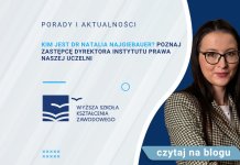 Kim jest dr Natalia Najgiebauer? Poznaj Zastępcę Dyrektora Instytutu Prawa naszej Uczelni dr Natalia Najgiebauer